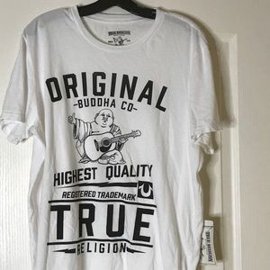 Men’s White True Religion Tee Shirt Size XXL